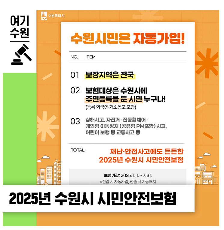 수원시- 시민안전보험- 상해보험