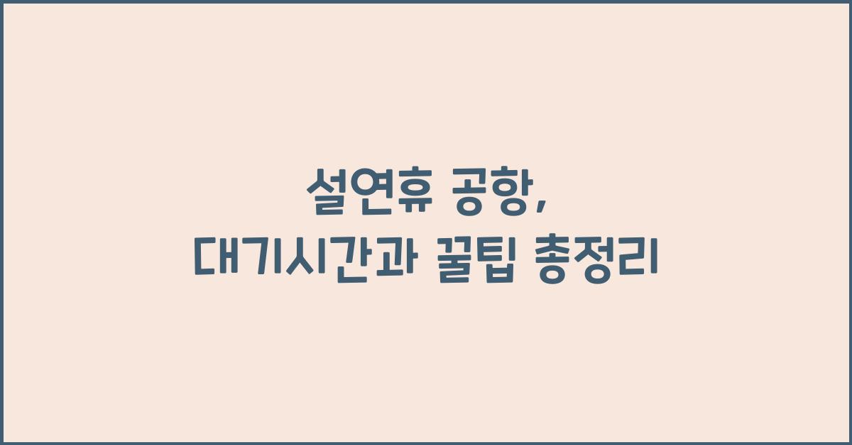 설연휴 공항