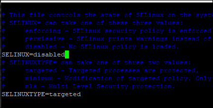 selinux disabled