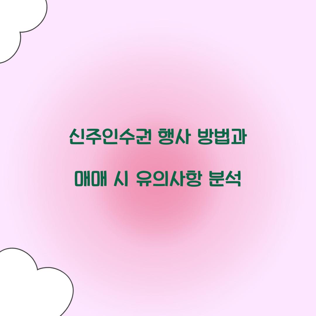 신주인수권 행사
