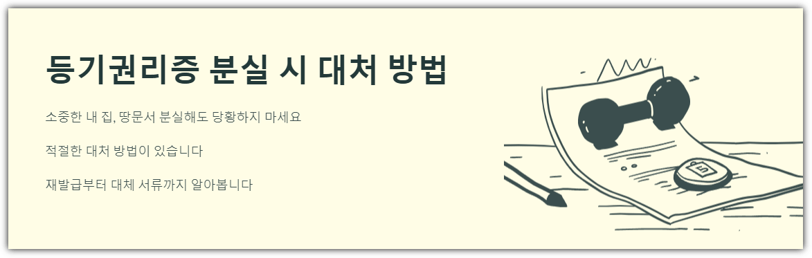 등기권리증 분실시 대처방법
