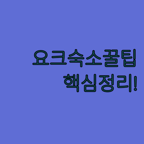 요크 기차역 주변 숙소 추천 5곳 시..