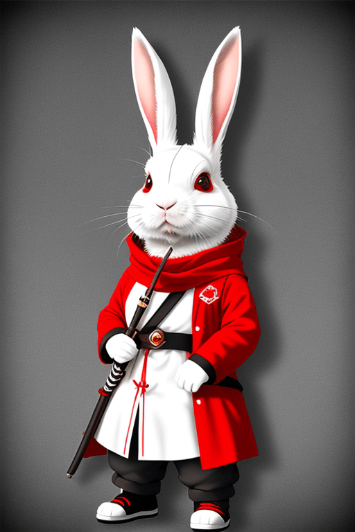 Playground AI로 생성한 그림(2) - 토끼를 사랑한 암살자
