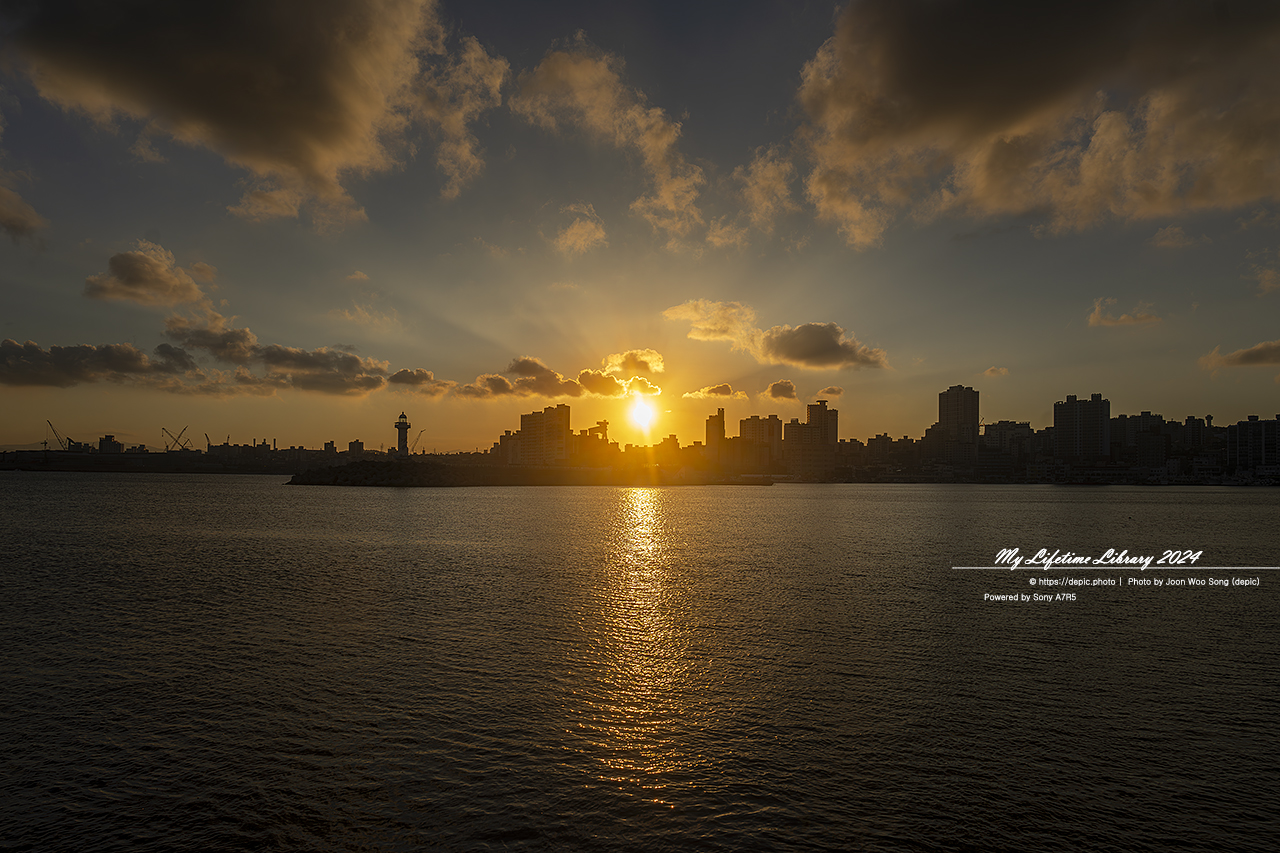 울산 슬도 등대 노을 일몰