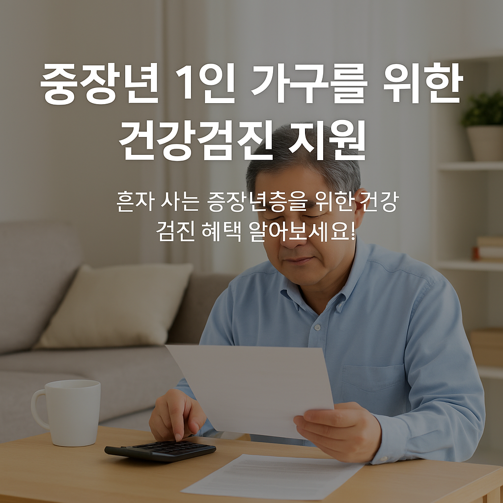 중장년 1인 가구를 위한 건강검진 지원