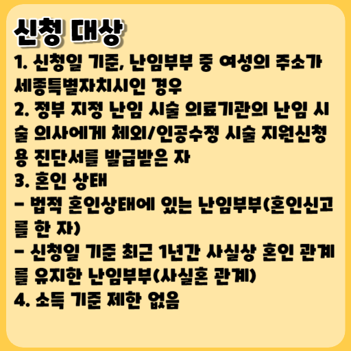 세종시 난임부부 시술비 지원
