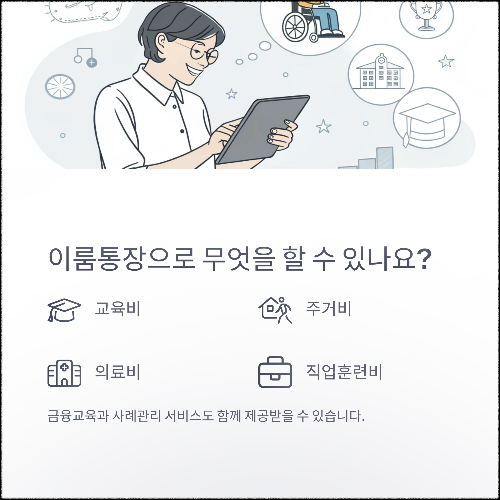 이룸통장으로 중증장애청년 자립 준비! 매달 15만원 지원