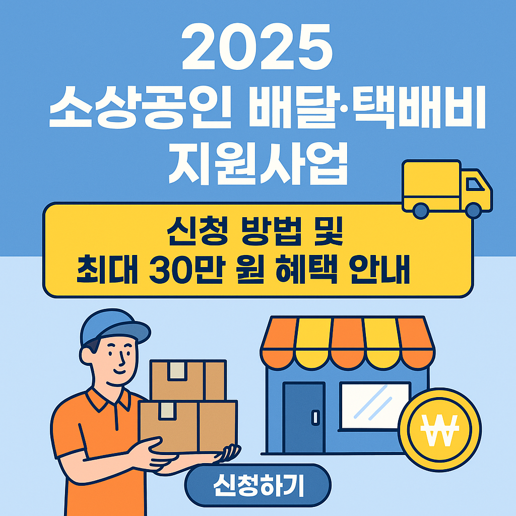 소상공인 배달&middot;택배비 지원사업
