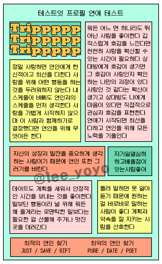 테스트잇 프로필 연애 테스트