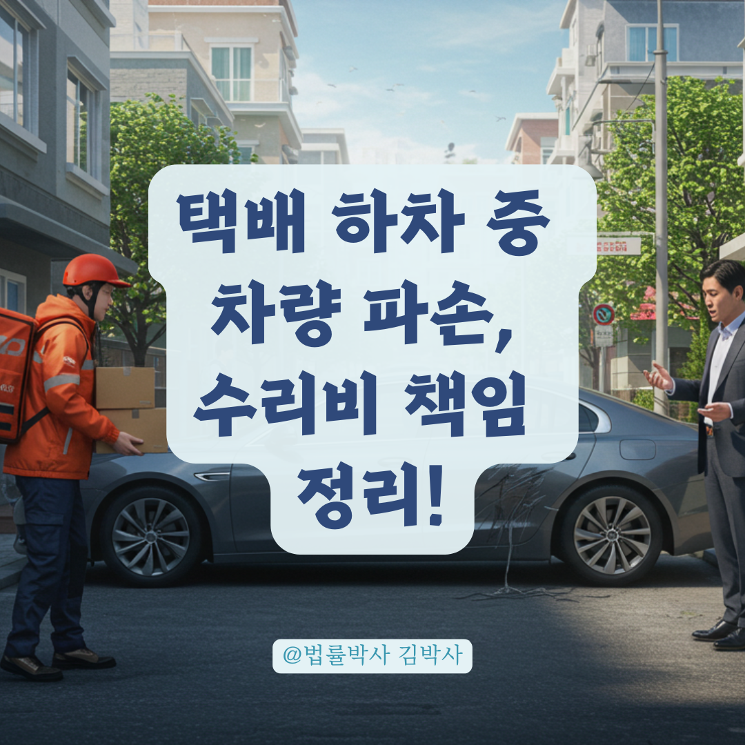 택배 물건 하차 중 차량 파손 발생 시, 수리비는 누가 부담해야 할까?