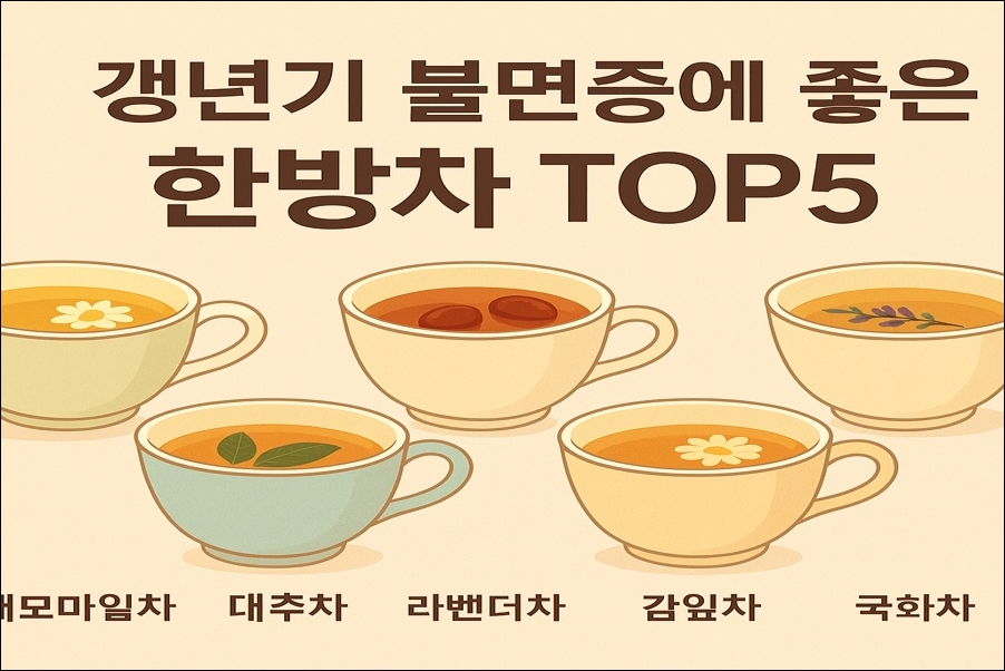 갱년기 불면증에 좋은 한방차 소개