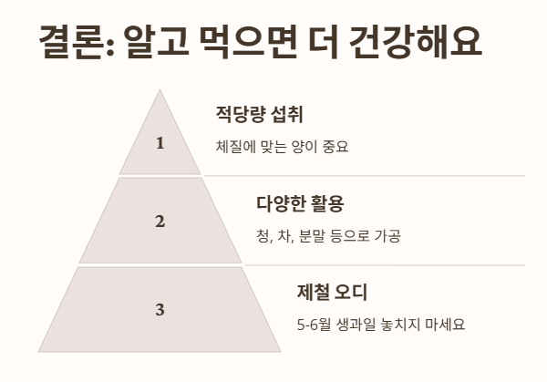 결론: 오디&amp;#44; 알고 먹으면 더 건강해요!