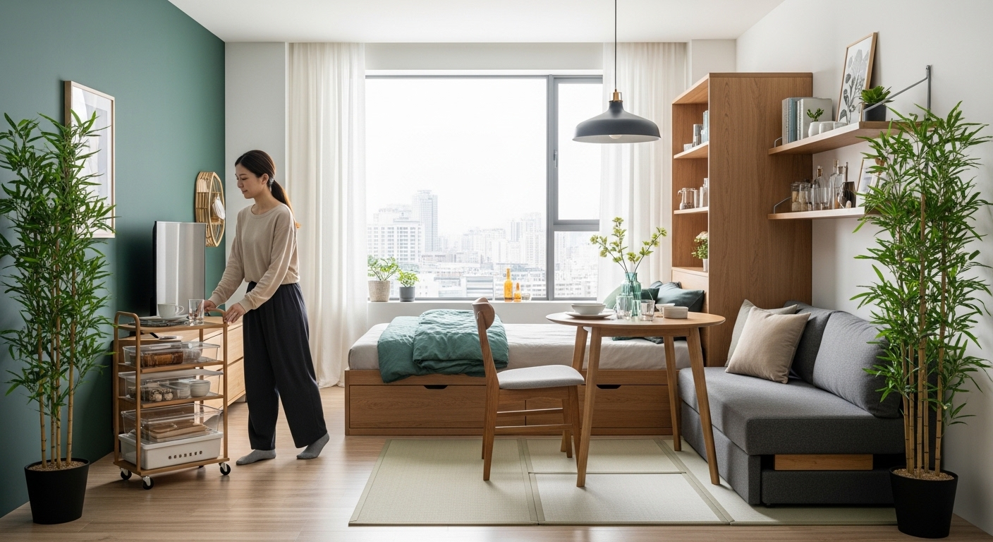 좁은 원룸 가구 배치 방법