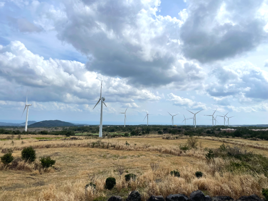 가시리 풍력발전단지 내부
