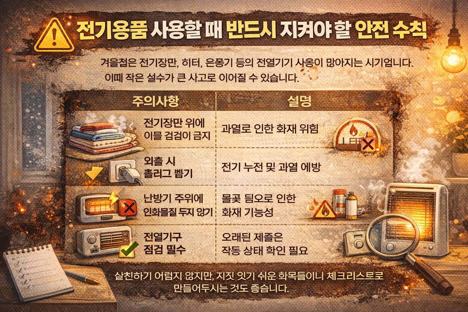 전기용품 사용할 때 반드시 지켜야 할 안전 수칙