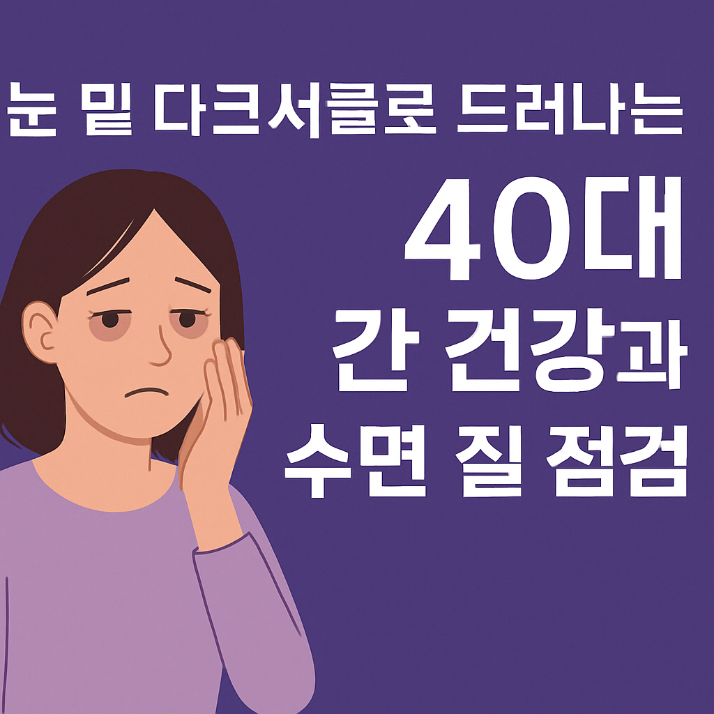 눈 밑 다크서클로 드러나는 40대 간 건강과 수면 질 점검