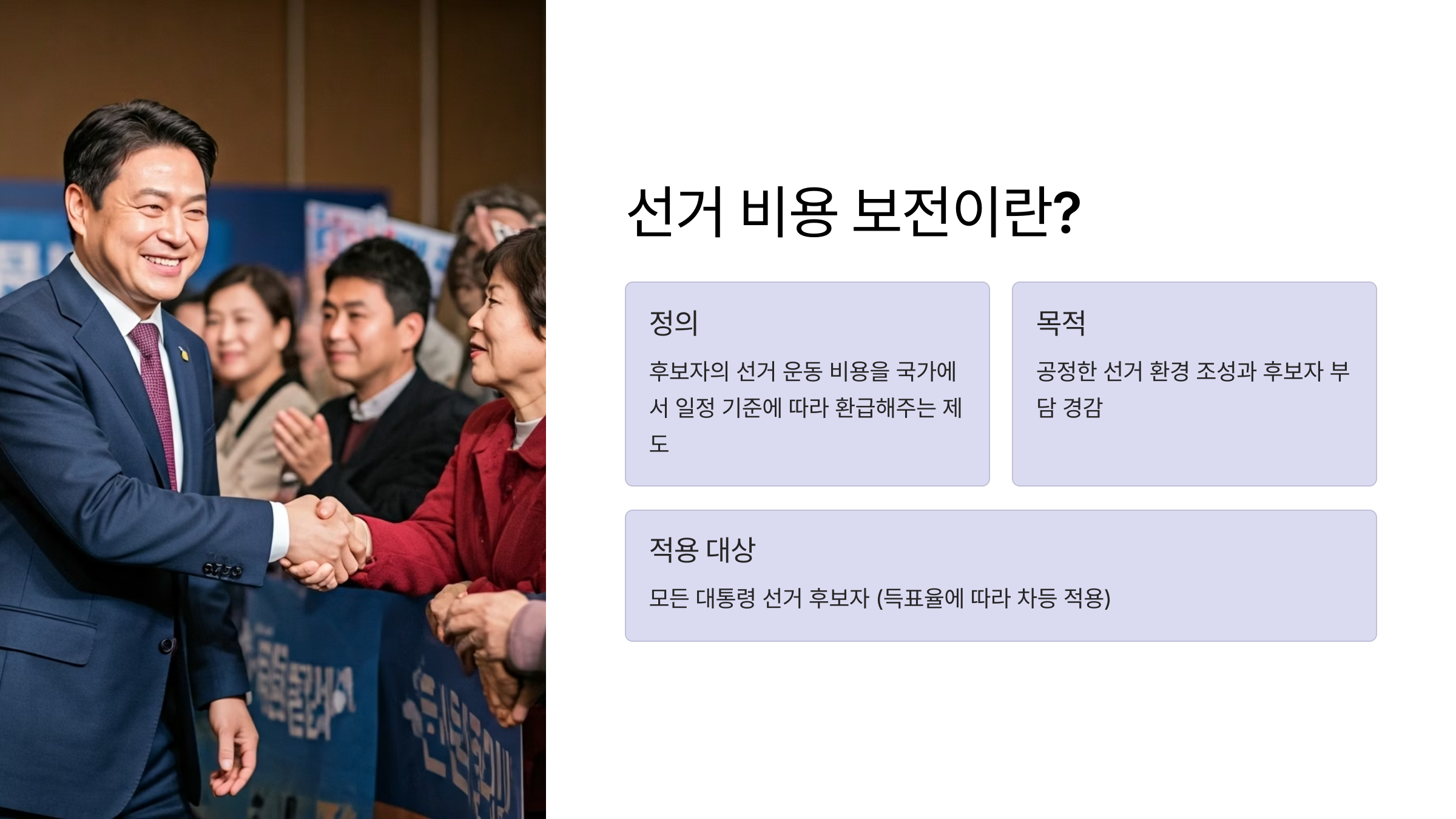 대통령 선거 비용 보존 기준 정리