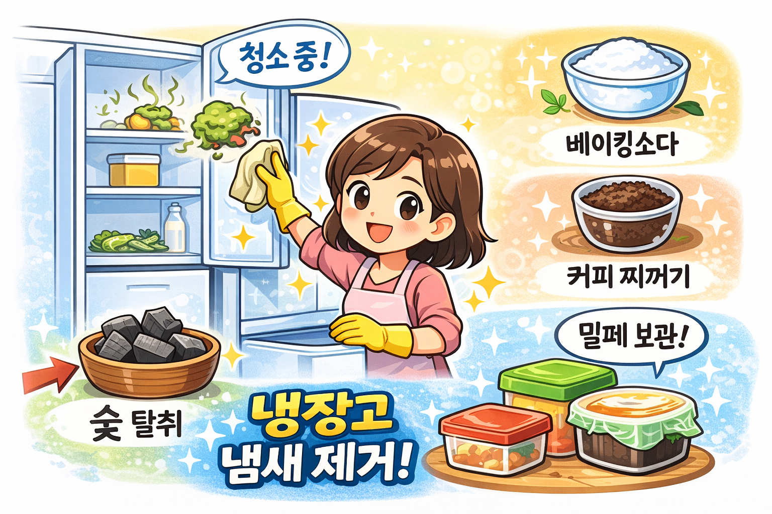 냉장고 냄새 제거하는 확실한 방법 총정리