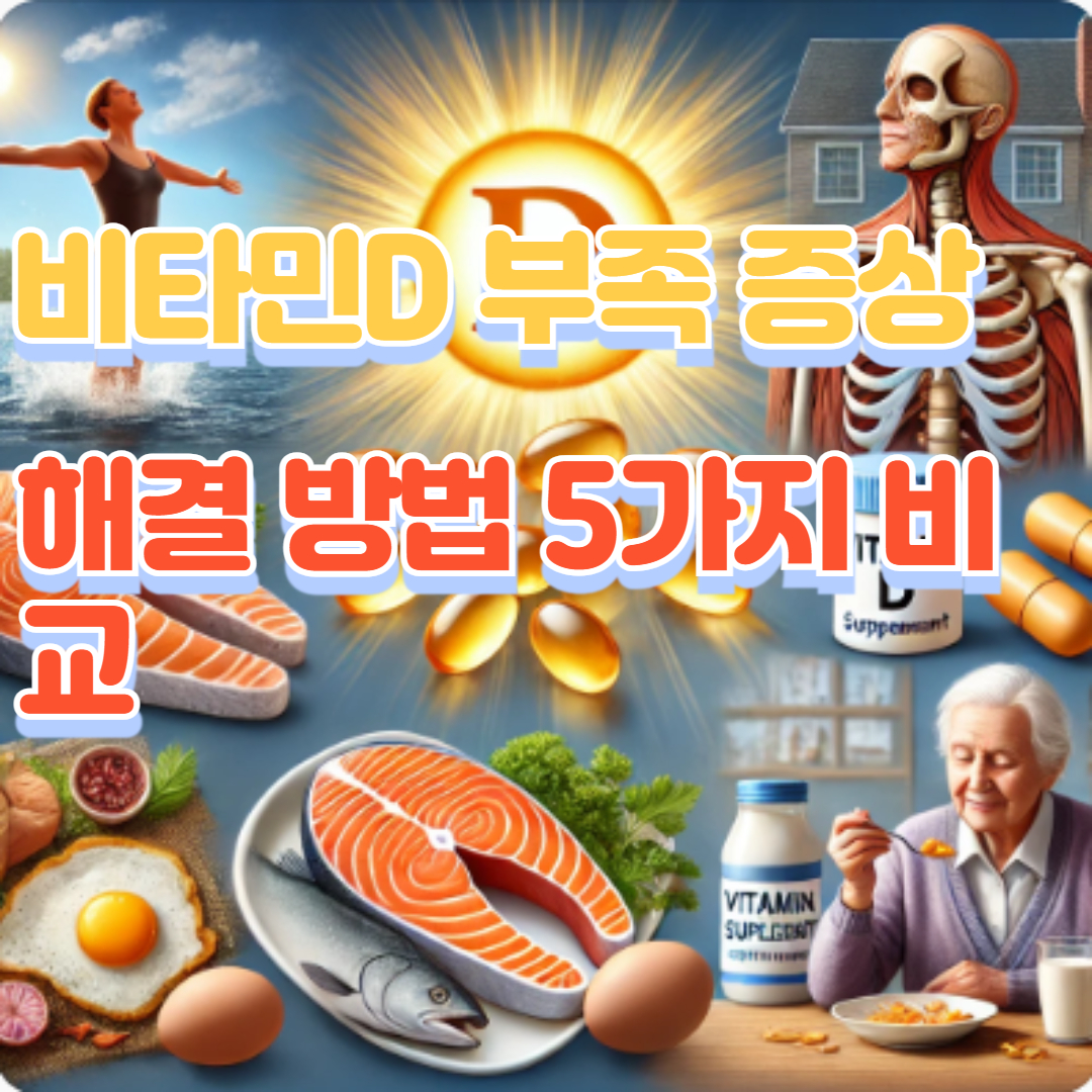 비타민D 부족 증상, 해결 방법 5가지 비교