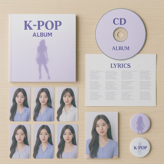 K팝 아이돌 굿즈 앨범 관련 사진