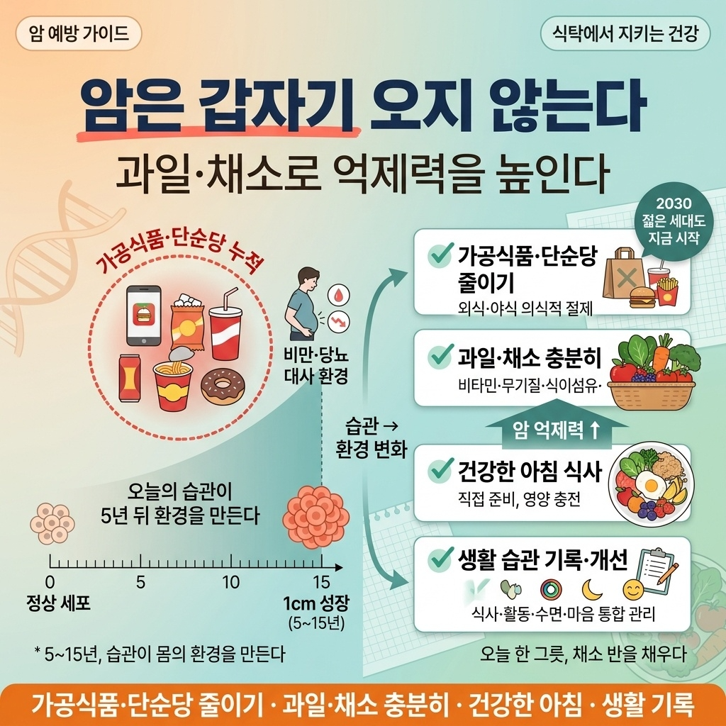 &ldquo;암은 갑자기 오지 않는다&hellip;&lsquo;과일&middot;채소&rsquo;로 암 억제력을 높이자&rdquo;