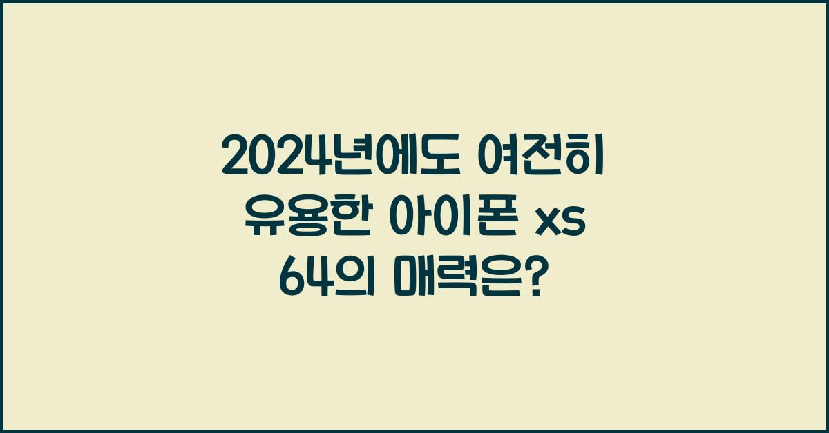 아이폰 xs 64