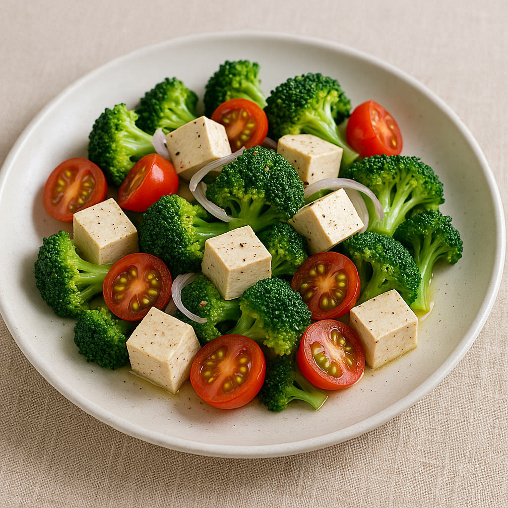 브로콜리 두부 샐러드 사진