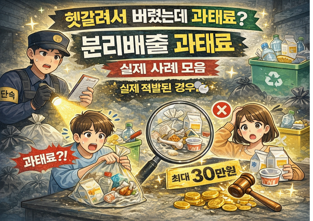분리배출 과태료 실제 사례 모음 - "헷갈려서 버렸는데 과태료?" 실제 적발된 경우들