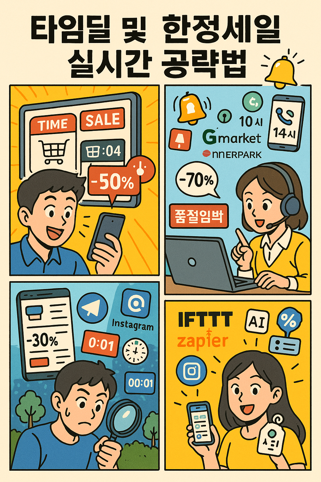 타임딜 및 한정세일 실시간 공략법