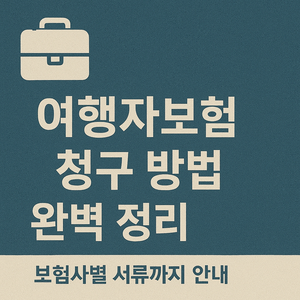 🧳여행자보험 청구 방법 완벽 정리! 보험사별 서류까지 안내