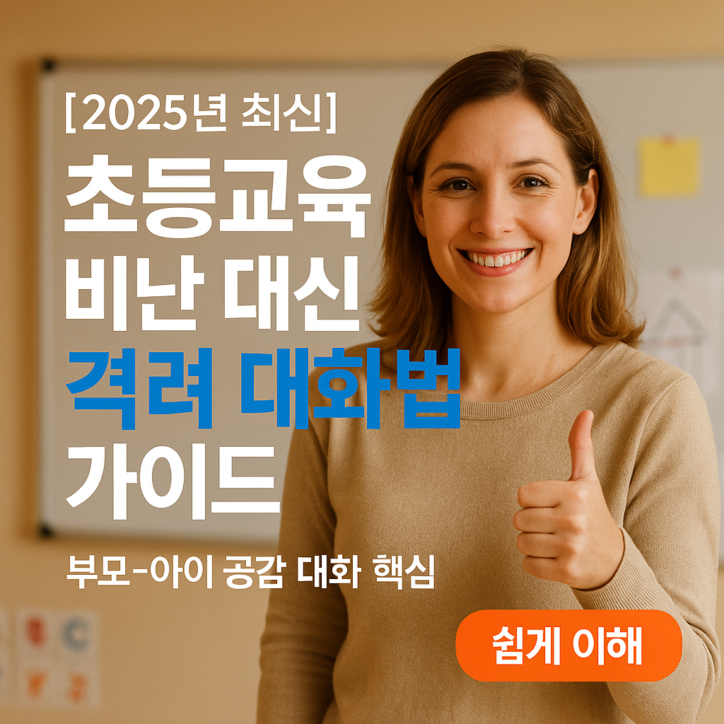 [2025년 최신] 초등교육 ｜ 비난 대신 격려 대화법 가이드
