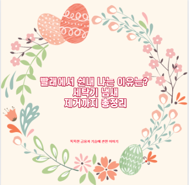 빨래에서 쉰내 나는 이유는? 세탁기 냄새 제거까지 총정리