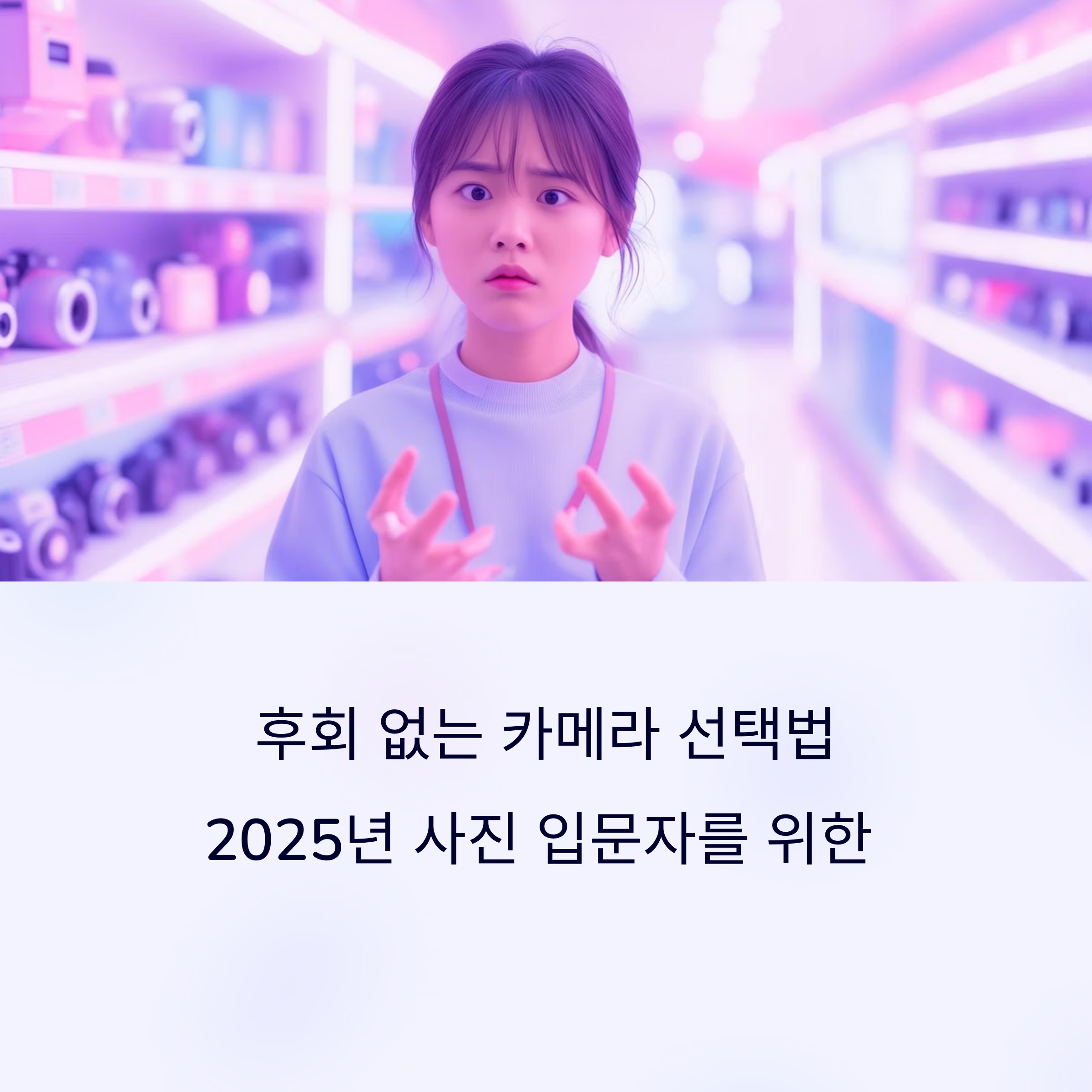 2025년 사진 입문자를 위한 후회없는 카메라 선택 가이드