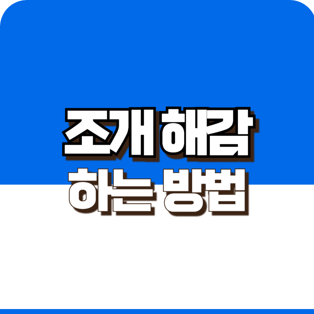 조개 해감하는 방법