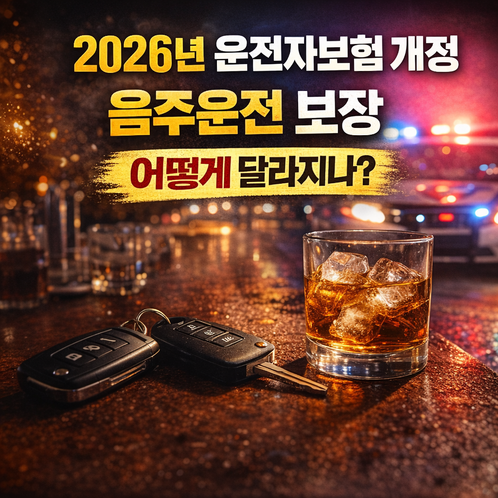 2026년 운전자보험 개정, 음주운전 보장 어떻게 달라지나