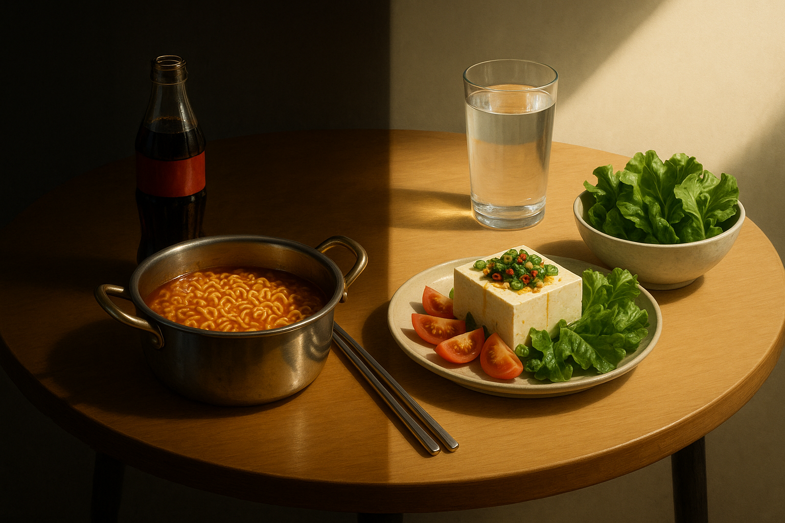 통풍을 부르는 음식(좌), 건강한 음식(우) 대비 일러스트