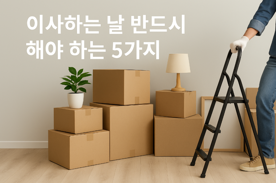 이사하는 날 반드시 해야 하는 5가지