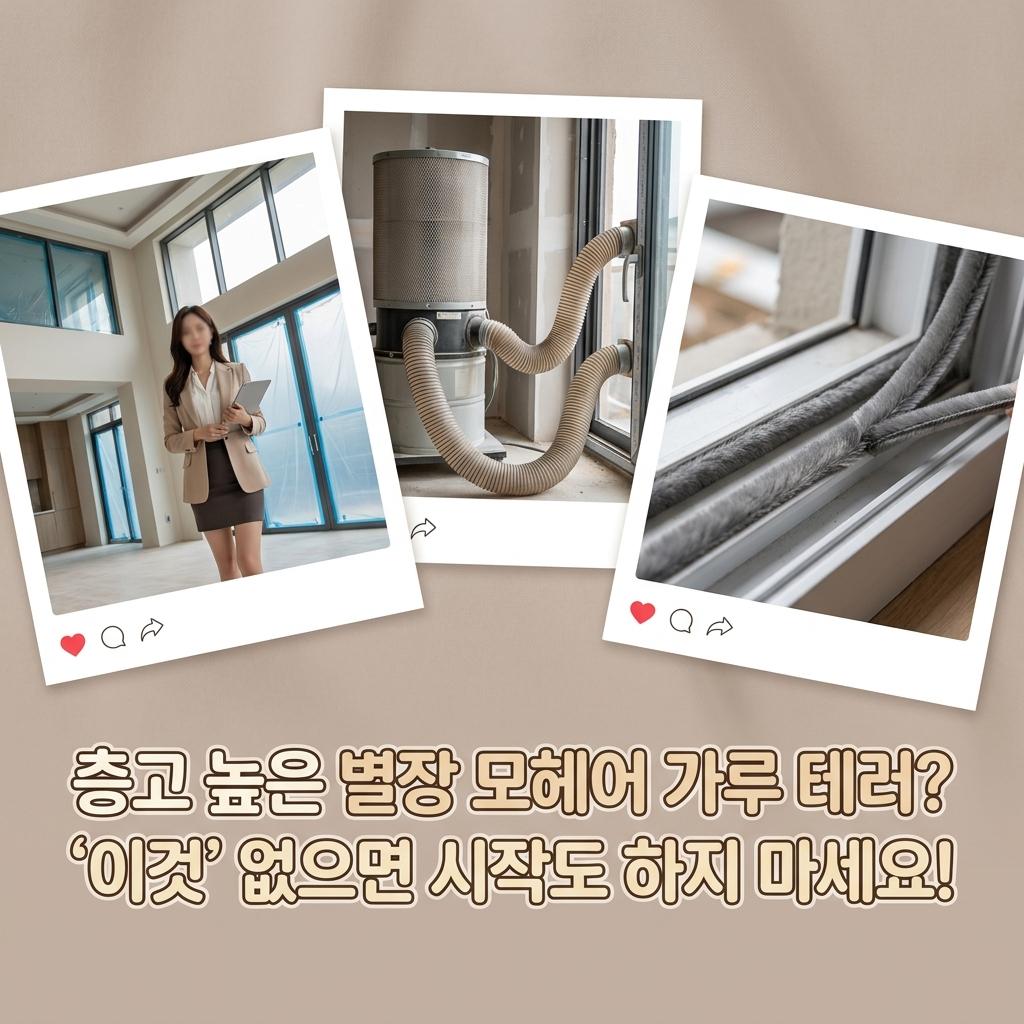 브라이언도 놀랄 층고 높은 별장 모헤어 교체, 강원도 전원주택 방풍털 보양 노하우