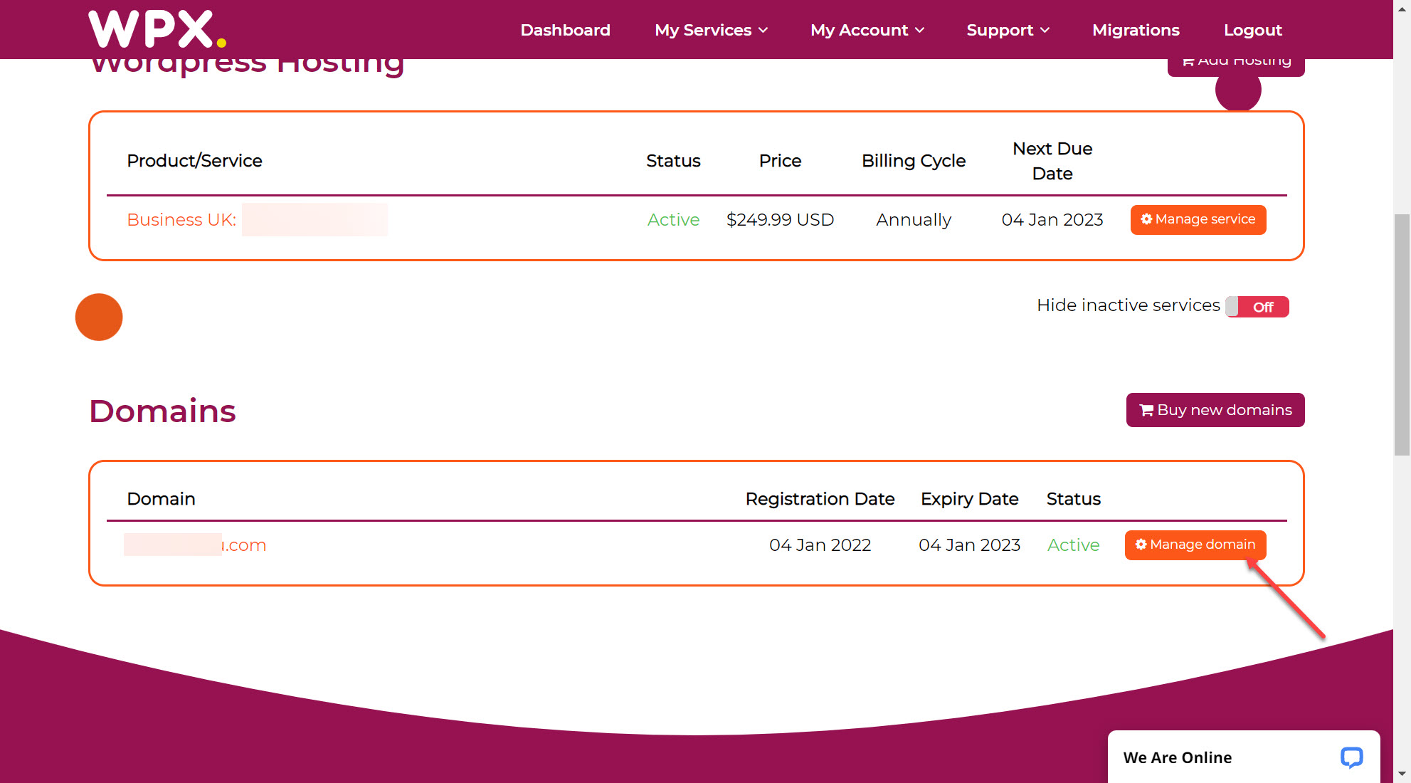해외호스팅 WPX 도메인 네임서버 변경 방법