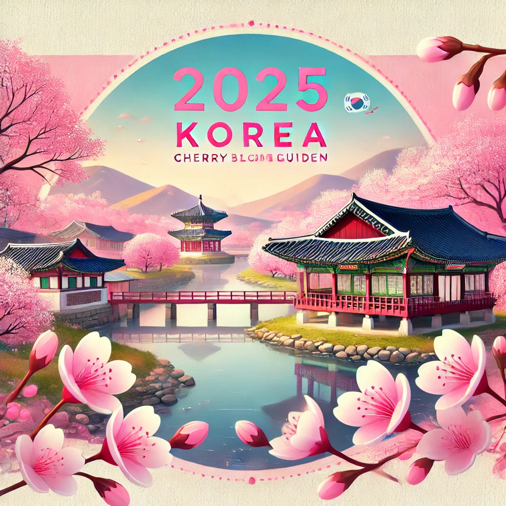 대한민국 벚꽃을 표현한 그림