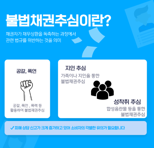 불법채권추심에 대한 이미지