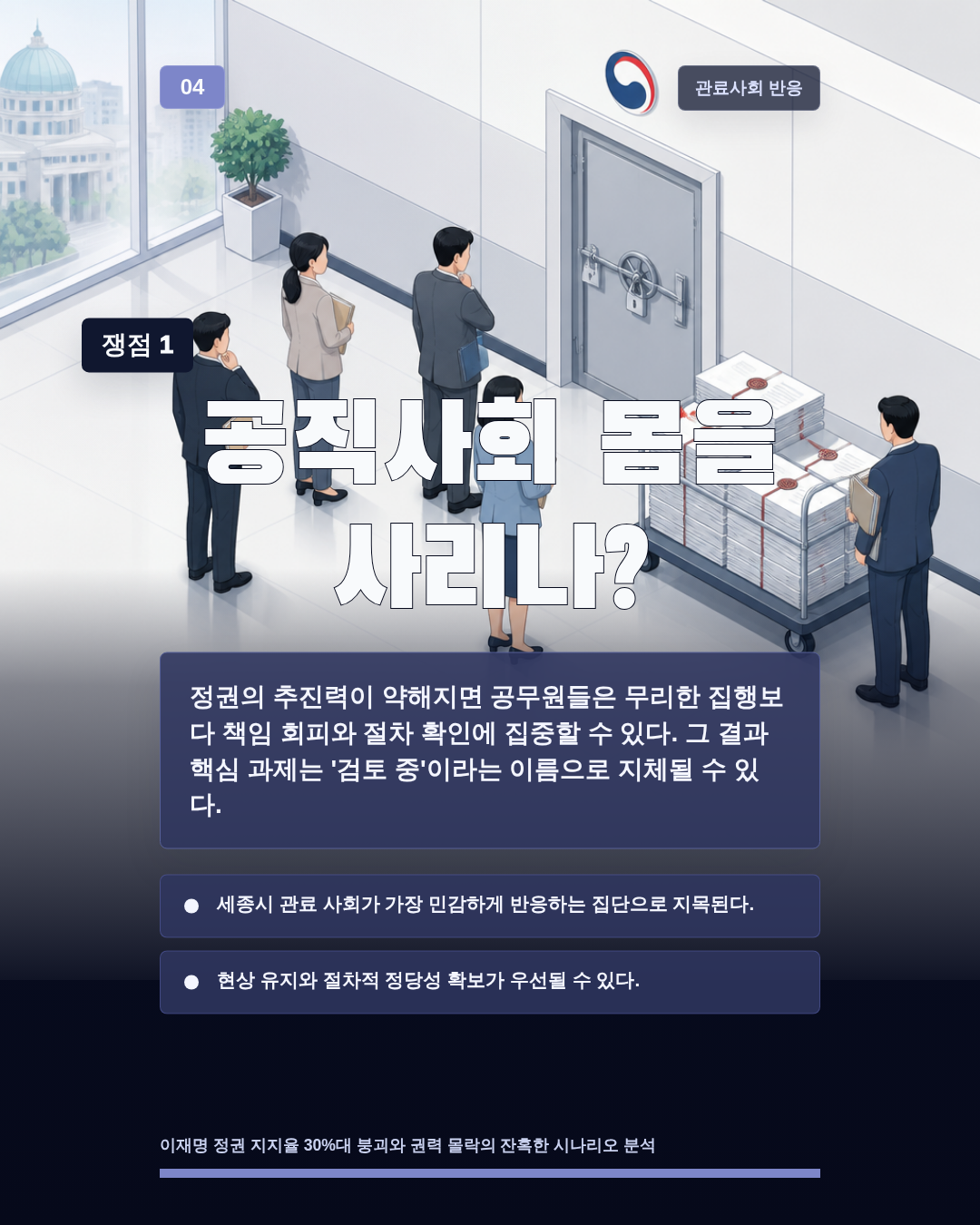 공직사회 몸을 사리나?