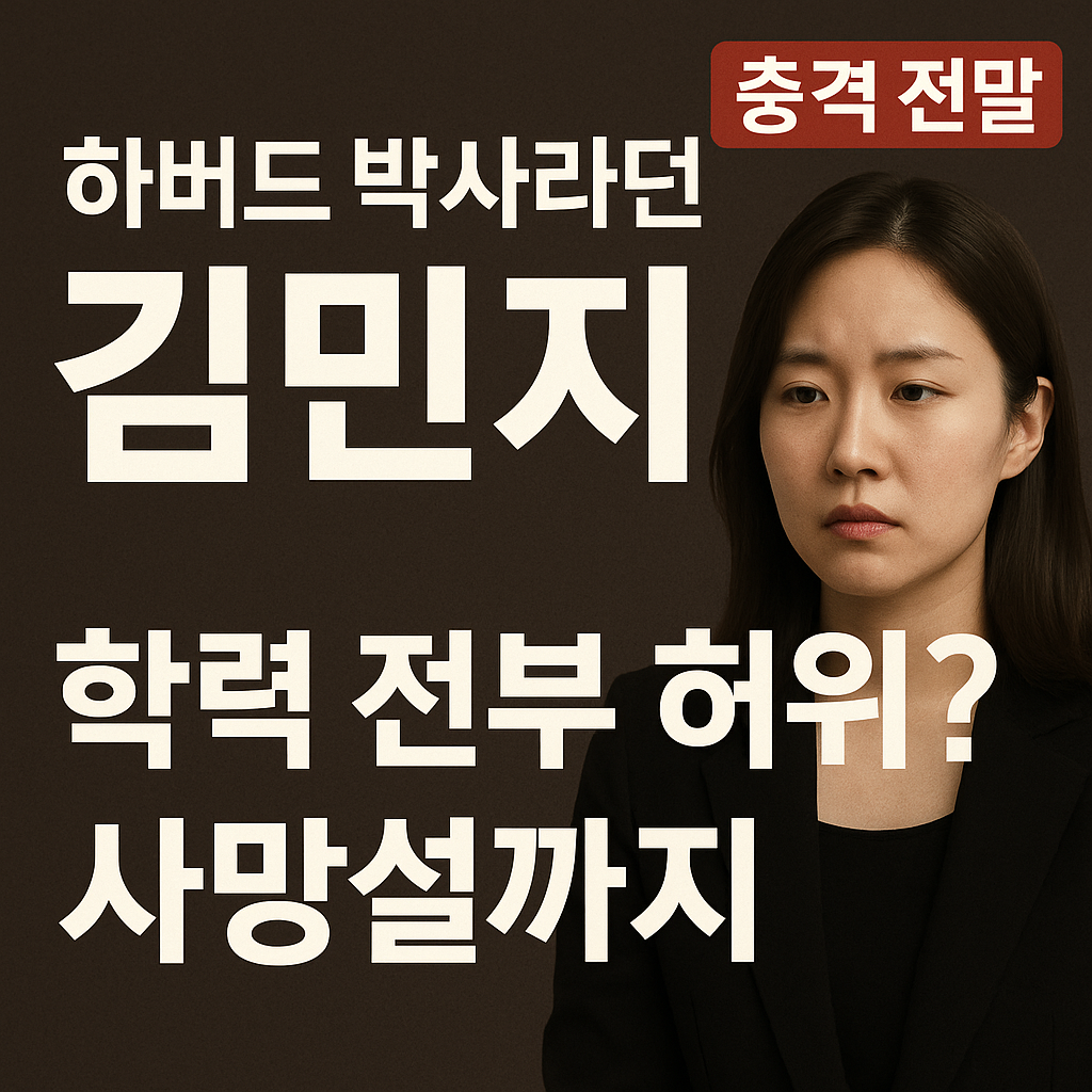 하버드 박사라던 김민지, 알고보니 학력 전부 허위? 사망설까지 번진 충격 전말
