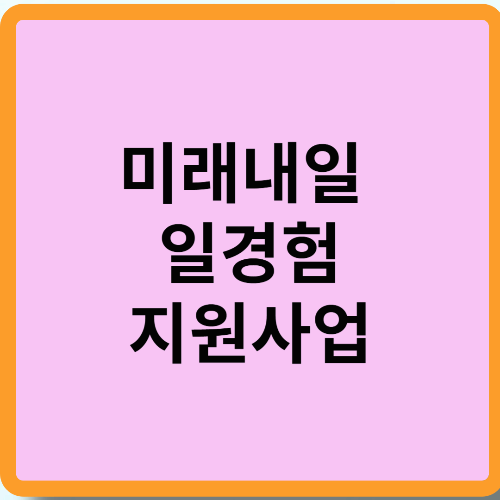 미래내일 일경험 지원사업