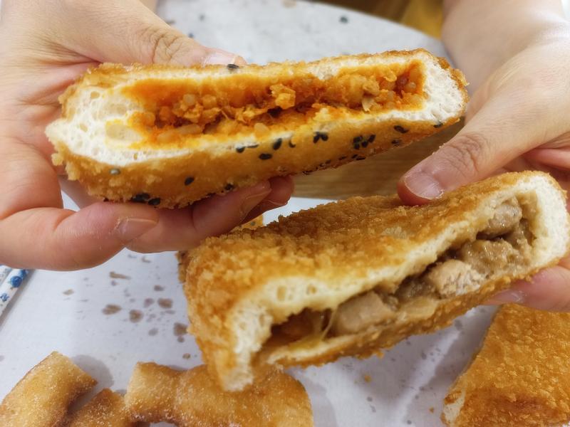 송사부 중화잡채 고로케와 마늘치킨 고로케