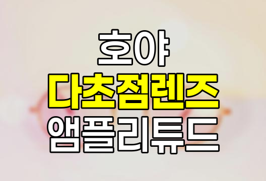 호야 다초점렌즈 앰플리튜드 시리즈, 가격과 특징 분석