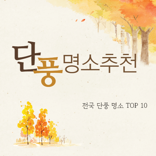 전국단풍명소추천 단풍놀이하기 좋은 곳