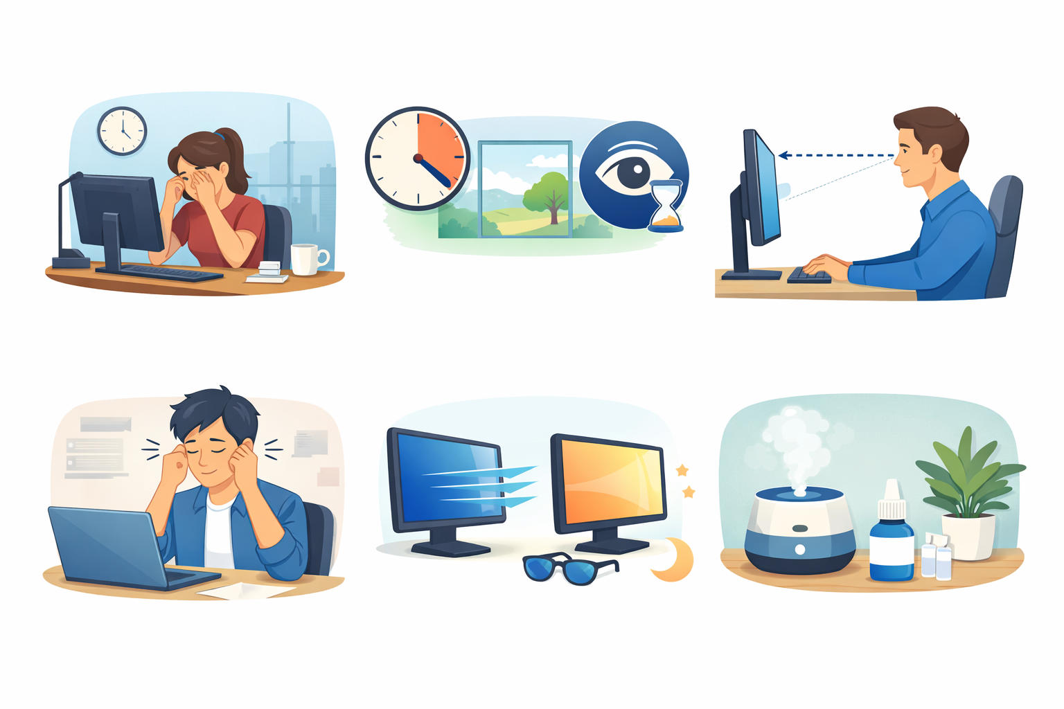 장시간 컴퓨터 사용 시 눈이 쉽게 피로해지는 진짜 이유와 보호 방법