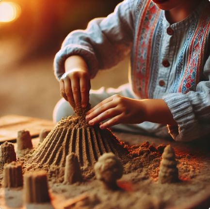 모래놀이 장면을 담은 이미지