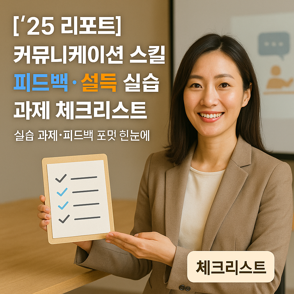 [&rsquo;25 리포트] 커뮤니케이션 스킬 &ndash; 피드백&middot;설득 실습 과제 체크리스트